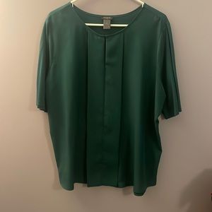 Mixed material blouse